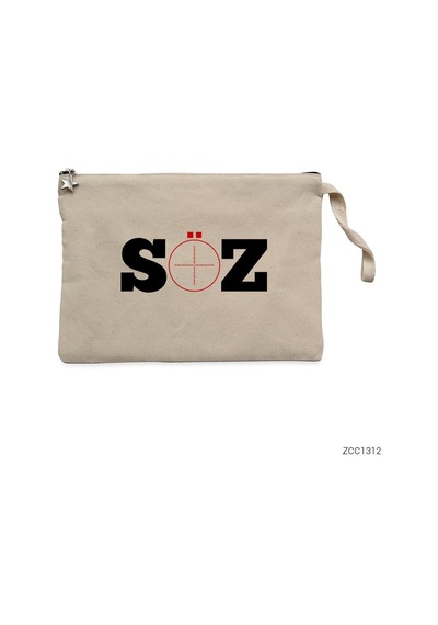 Söz Dizisi Logo 2 Krem Clutch Astarlı Cüzdan / El Çantası
