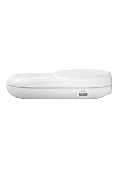 Belkin Wız039kqwh Ultracharge 2-in-1 Katlanabilir Qi2 25w Magsafe Uyumlu Kablosuz Şarj Standı - Beyaz
