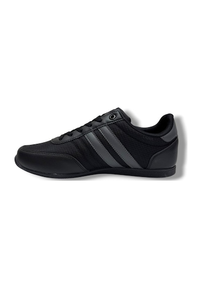 Best Of 2086-26 Cilt Deri Anatomik Erkek Sneaker Siyah Füme