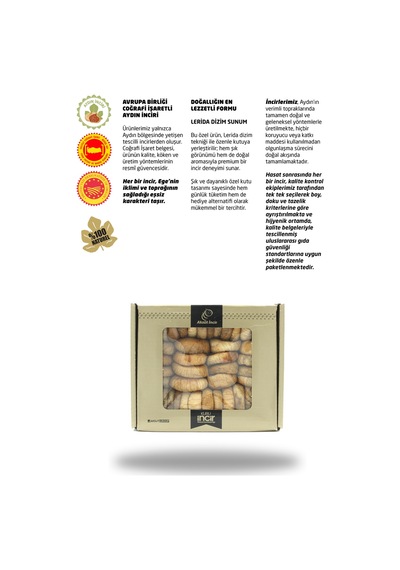 Kuru İncir Lerida Dizim 500g Aydın İnciri Ab Coğrafi İşaretli 500 G