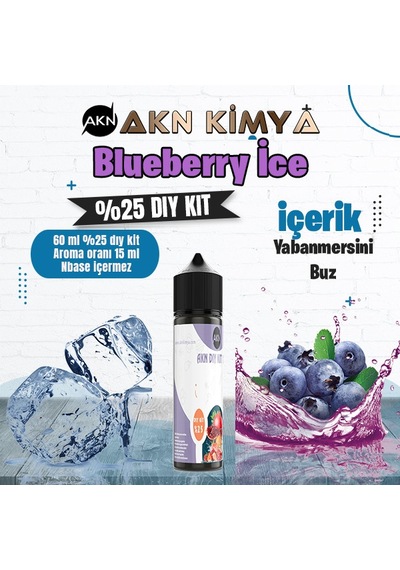 Bluberry Ice Yoğun Dıy Kit Yabanmersini Buz Gıda Aroması %25 Oranda Aroma İçerir Hazır Değildir 60 Ml