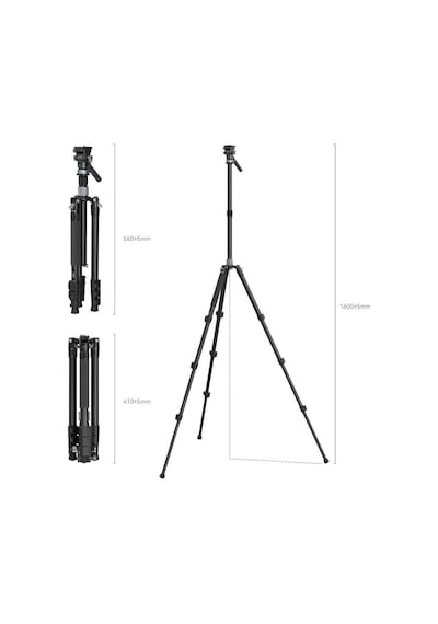 Smallrig 4221 Karbon Seyahat Video Tripod