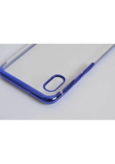 Galaxy A10 Kılıf Ince Köşeleri Renkli Şeffaf Silikon