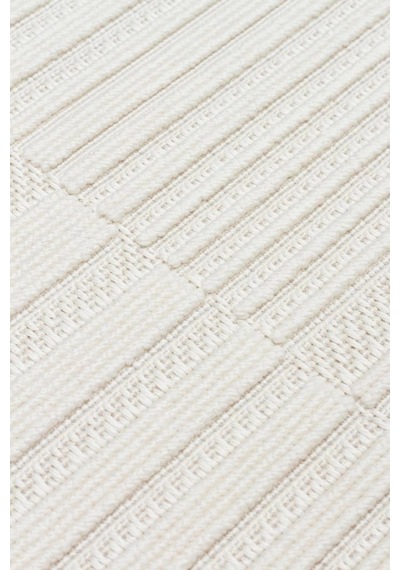 Eko Halı Mono Loop 01 White Sisal Görünümlü Bukleli Kaymaz Tabanlı Yıkanabilir Halı Beyaz