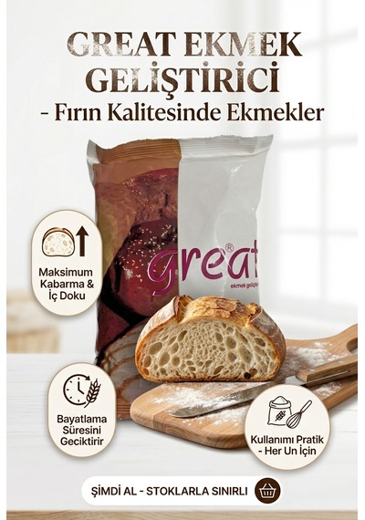 Ekmek Geliştirici 2'li Avantaj Paket Ekmek, Hamburger, Bazlama, Simit Ve Poğaça İçin 1000 Gr