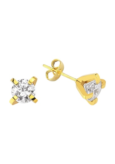 Swarovski Taşlı 316L Çelik Antiallerjik Altın Kaplama Bayan Çelik Küpe N11.1150 Altın