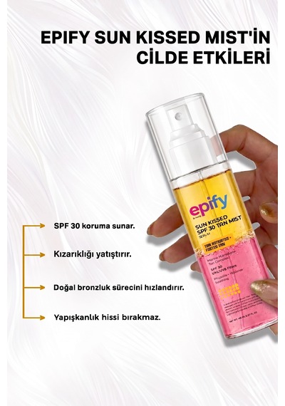 Epify Sun Kissed Spf 30 Mist Spray, 30 Faktör Self Tanning Spray, Bronzlaştırıcı Spray