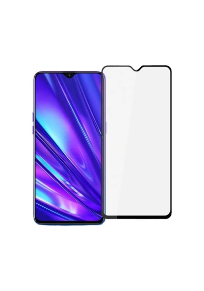 Realme C21 Uyumlu 5d Temperli Cam Ekran Koruyucu - Siyah - T17866
