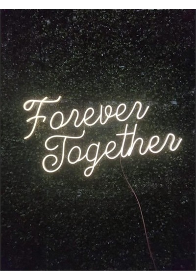 Forever Together - Led Dekoratif Duvar Aydınlatması Neon Duvar Yazısı Sihirli Led Mesajlar
