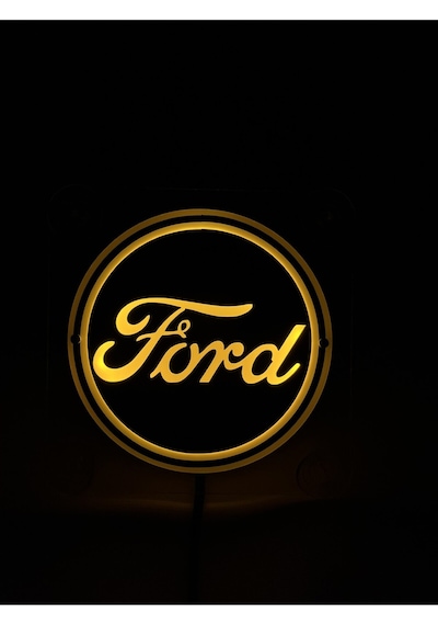 Ahmet Otomotiv Ford Siyah Cam Önü Logo Tabela 12volt