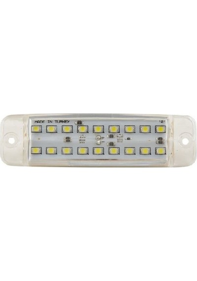 Ahmet Otomotiv Çift Sıra Parmak Lamba 18 Led'li 100mm 12v-24v Beyaz