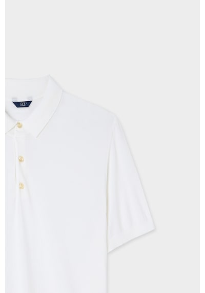 D's Damat Ds Damat Slim Fit Beyaz Düz Örgü Yazlık Rayon Triko T-shirt 4hf069421001m 801