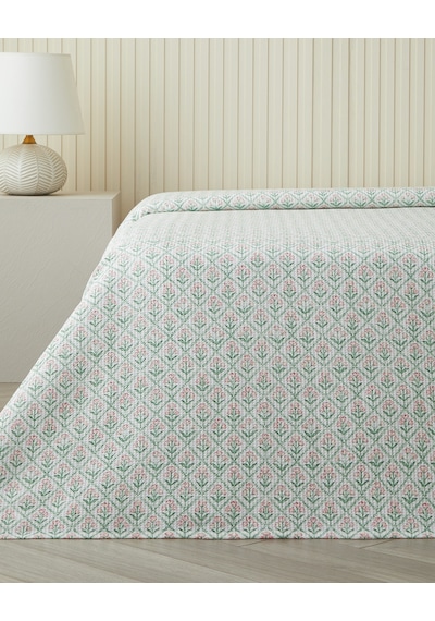 Bloom Crest Tek Kişilik Pike 150x220 Cm Yeşil