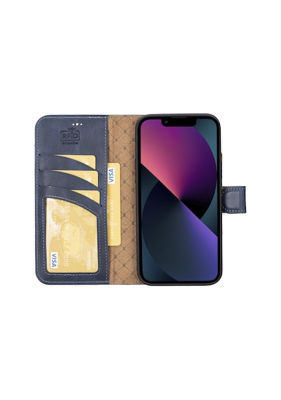 Bouletta Apple iPhone 14 Plus Uyumlu Deri Cüzdanlı Kılıf Mwwn Tn5