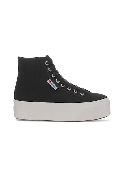 Superga 2708 Hi Top Kadın Siyah Bilekli Sneaker