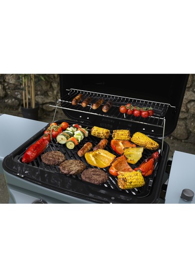 Aygaz X150 Klasik Gazlı Barbekü - 2 Brülörlü Ayaklı Bahçe Mangalı, Termometreli Kapak, Sarı Sarı
