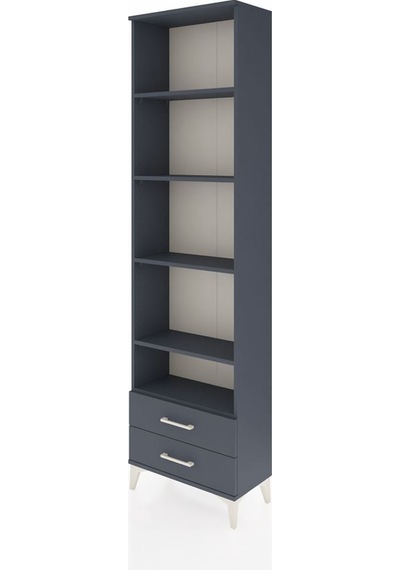 Arges Dolap 5 Raflı 2 Çekmeceli 60x30x221 Antrasit-antrasit Antrasit