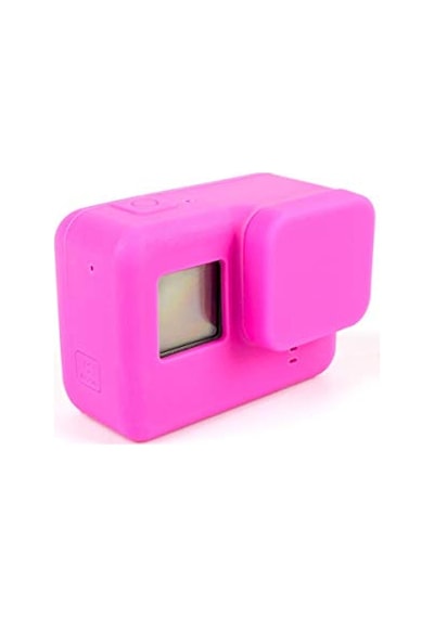 Ayrex Hero 5 Uyumlu Silikon Lens Ve Koruyucu Kılıf Pembe