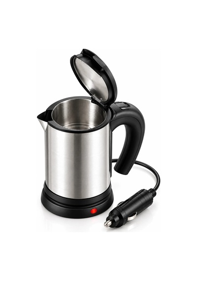 Seyahat İçin Paslanmaz Çelik 12v Su Isıtıcı Kettle