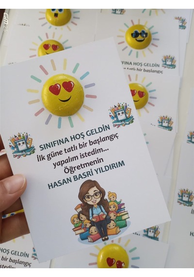 Farklı Market Okuluna Hoş Geldin Emoji Çikolata
