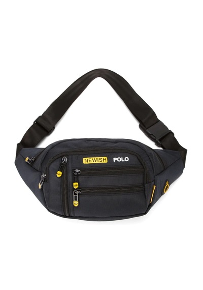 Newish Polo Çapraz Bel Ve Omuz Çantası-free Bag Siyah Sarı