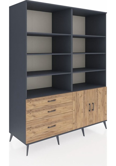 Kronos Gardrop 9 Raflı 3 Çekmeceli 2 Kapaklı 176x59x221 Antrasit-çam Çam Kronos Gardrop 9 Raflı 3 Çekmeceli 2 Kapaklı 176x59x221 Antrasit-çam Çam