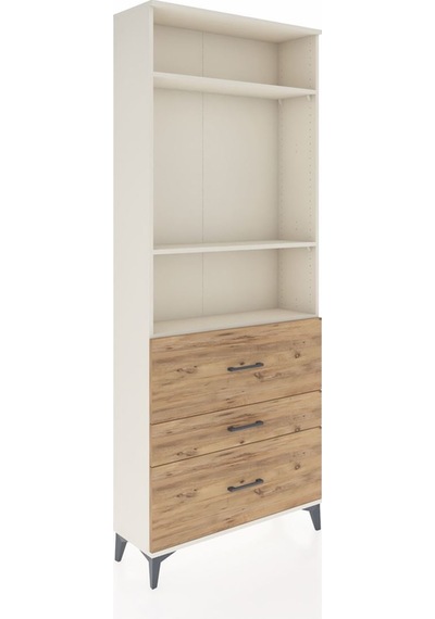 Arges Dolap 3 Raflı 3 Çekmeceli 88x30x221 Aytaşı-çam Aytaşı