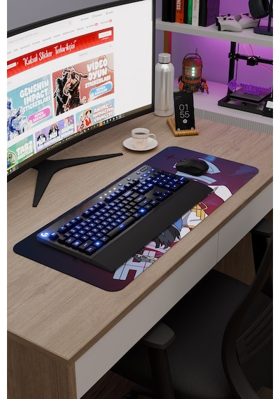 Kill La Kill Kaymaz Dikişli Kauçuk Oyuncu Mousepad V5 - 70x30 Xl Gaming Mouse Pad Fare Altlığı