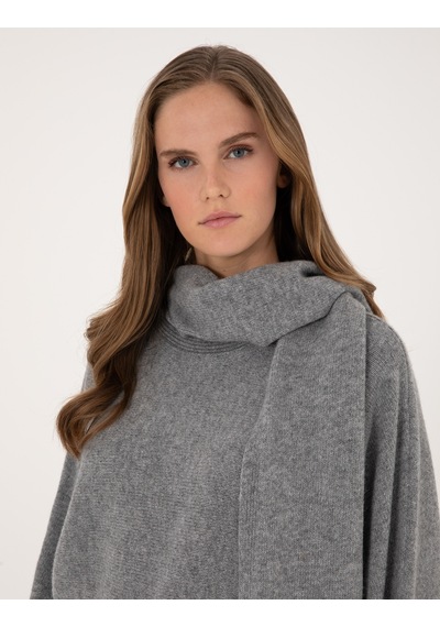 Pierre Cardin Kadın Gri Melanj Kazak /triko 50311855-vr086 Gri Melanj