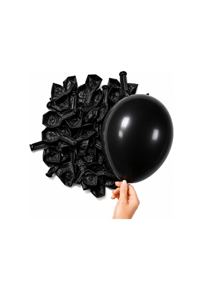 Siyah Renk Lateks Pastel Balon 13 Cm - 10 Adet