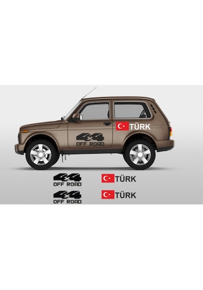 Lada Niva Sticker Set Rescue Araba Yapıştırma Set2