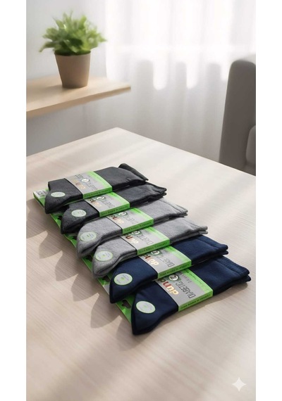 Plus Unisex Bambu Diyabetik Çorap 4 Mevsim Dikişsiz/kokulu Asorti 12'li Paket Set 2 36-40 Asorti Set 2