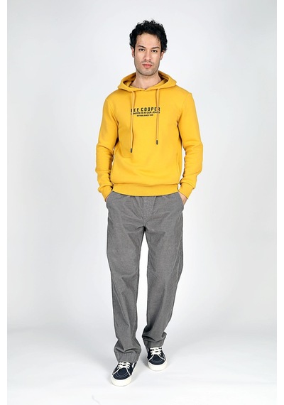 Lee Cooper Faust Erkek Kapüşonlu Sweatshirt Hardal-20416-hardal Hardal