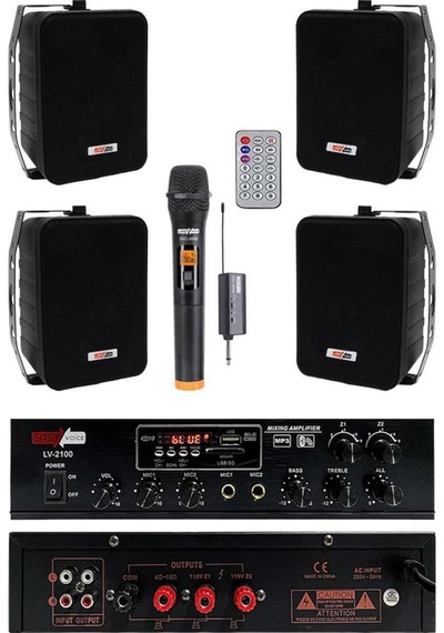 Lastvoice Black Large Plus Paket-3 Hoparlör Ve Anfi Anons Ses Sistemi Seti
