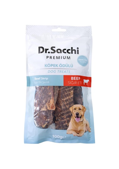 Dr.sacchi Premium Sığır Eti Şeritli Tahılsız Köpek Ödülü 100 Gr