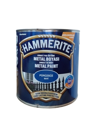 Marshall Hammerıte Metal Boyası Pürüzsüz 2,5Lt Mavi