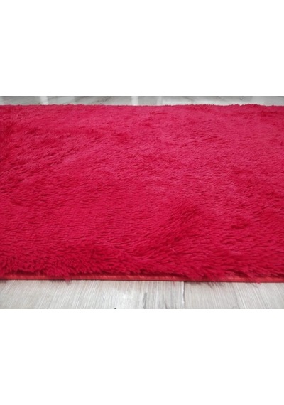 Yamalıhome Tavşan Tüyü Kırmızı Peluş Post Halı 160 x 230 Cm