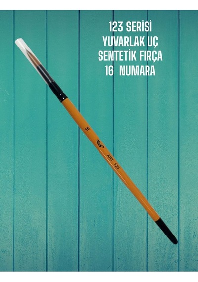 16 Numara 123 Serisi Yuvarlak Uç Fırça Sentetik Kıl