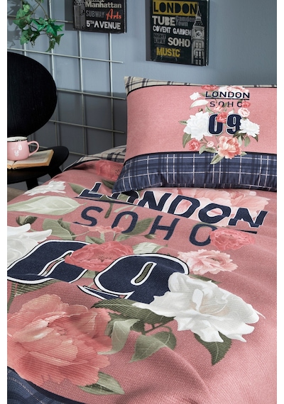 Soho Tek Kişilik Pike Takımı Pembe