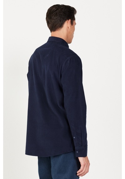 AC&Co / Altınyıldız Classics Erkek Lacı Comfort Fit Rahat Kesim Gizli Düğmeli Yaka %100 Pamuk Gömlek Lacivert AC&Co / Altınyıldız Classics Erkek Lacı Comfort Fit Rahat Kesim Gizli Düğmeli Yaka %100 Pamuk Gömlek Lacivert