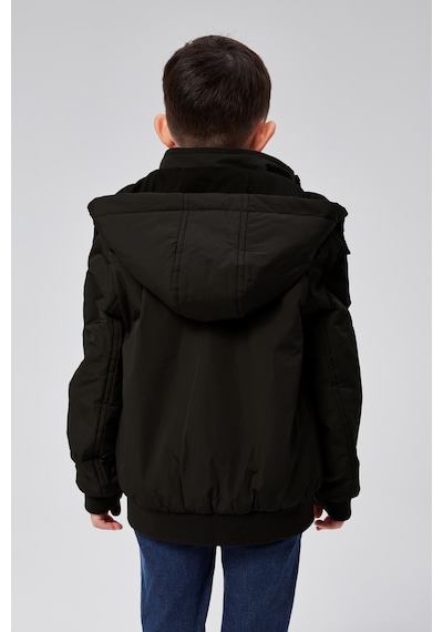 Benitto Kids Erkek Çocuk Kapüşonlu Mevsimlik Ceket 51313 Siyah
