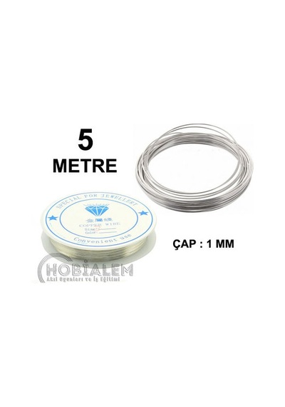 5 Metre. Alüminyum Tel. 1 Mm Kalınlık. Makara Tel. Tasarım. Hobi