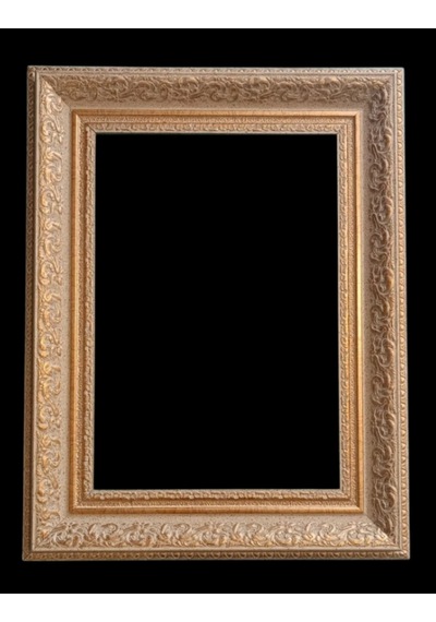 A4 Fotoğraf Resim Belge Diploma Sertifika Çerçevesi 21x30 Gerçek Cam Dekoratif Krem Gold Çerçeve