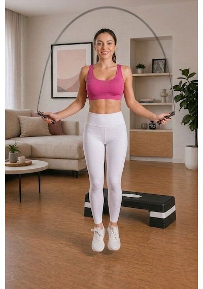 Spor Byfit 3 Kademeli Fitness Step Tahtası + Atlama İpi