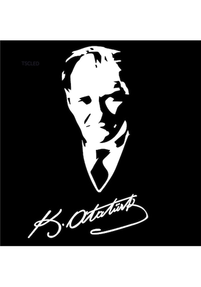 Oto Sticker Atatürk Imzalı Cam Stickeri 32X18Cm (468040823)