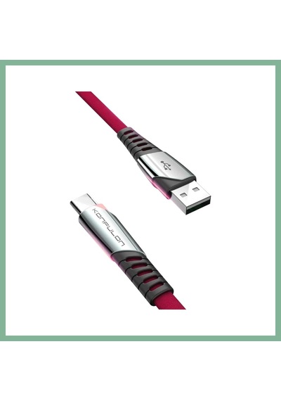 Bşkvirgo Konfulon Dc18 Type-c Kablo 1m 5a - Kırmızı Bsk2026