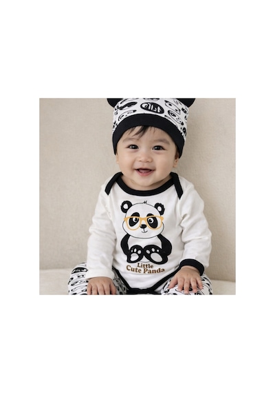 My Baby Kumsal Sevimli Hayvan Karakterli 3lü Bebek Badi Takım 417 Beyaz Beyaz