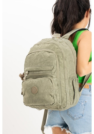 Ultra Hafif Çok Cepli Krinkıl Sırt Çantası Vizon Model: 571-3b - Vizon