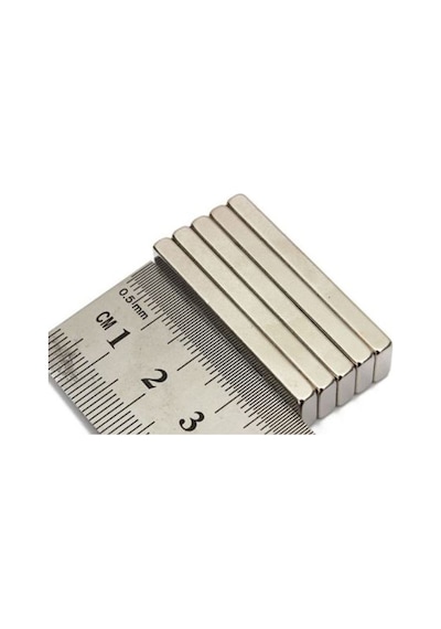 5 Adet 40Mm X 10Mm X 5Mm Köşeli Güçlü Neodyum Mıknatıs