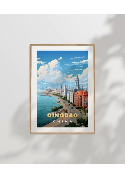 Çerçevesiz Poster Qingdao Sahil Manzarası